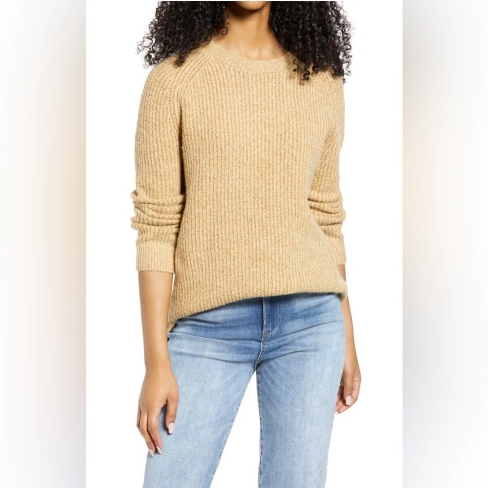 NWT | BP. Women’s Plaited Stitch Recycled Blend Crewneck Sweater